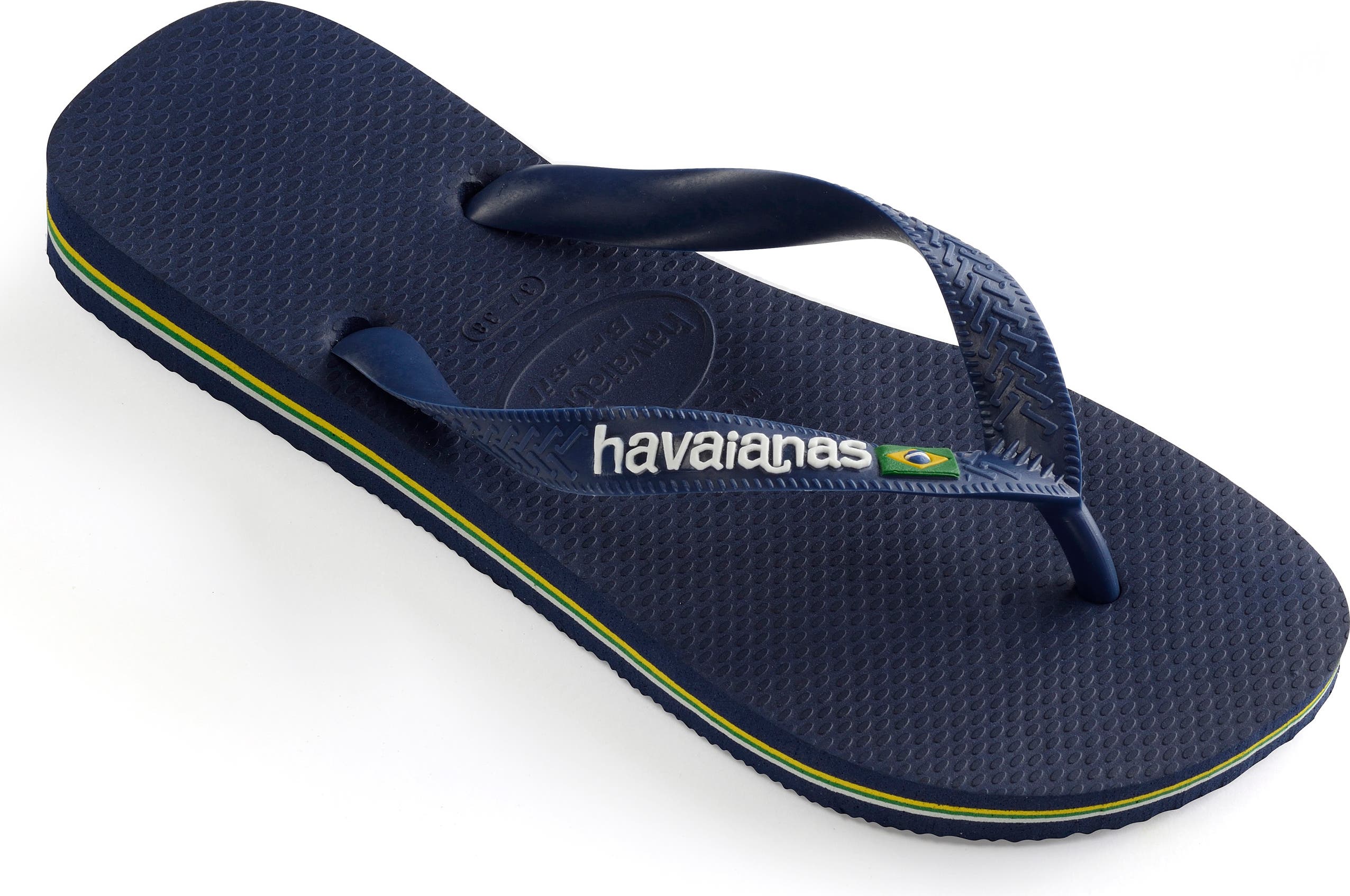 Navy Blue Havaianas Brazil Logo Flip Flop
